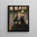 Portrait af Veronika Kirmaier i Schleissheim-haven - Leo Putz — indrammet kunstværk på væggen