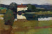 Château ved bredden af Hartmannsberg-søen - Leo Putz — visning af kunstværket