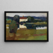 Château ved bredden af Hartmannsberg-søen - Leo Putz — indrammet kunstværk på væggen