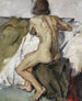 Kvinde sidende med ryggen til - Leo Putz — visning af kunstværket