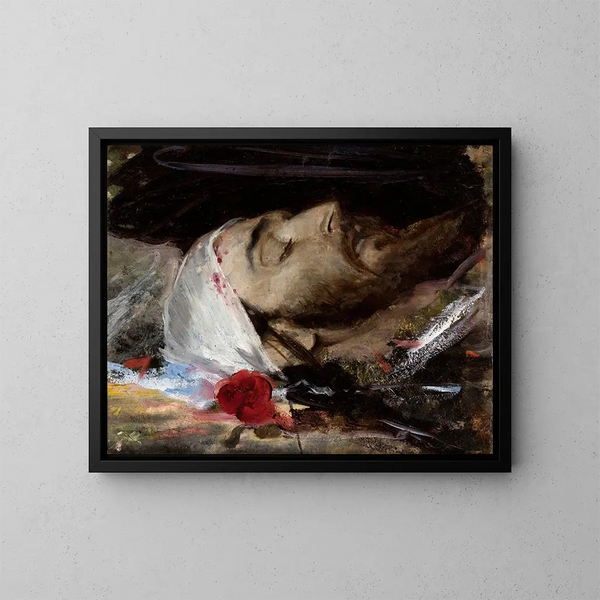 Tête du Christ - Leon Wyczółkowski — indrammet kunstværk på væggen