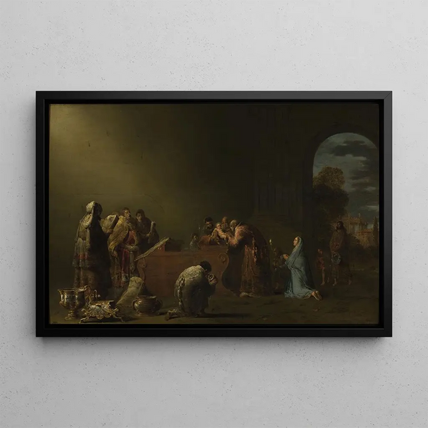 Circoncision du Christ - Leonaert Bramer — indrammet kunstværk på væggen