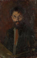 Selvportræt - Leonid Osipovich Pasternak — indrammet kunstværk på væggen