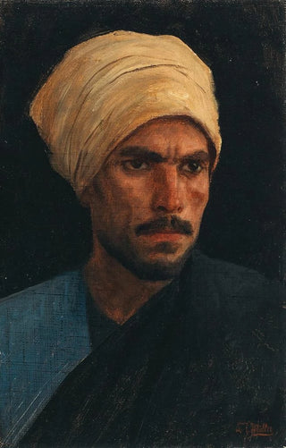 Leopold Carl Mller - A Arab with a Yellow Turban and a Blue Burnous.webp