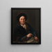 Ludwig van Beethoven, den store komponist - Léopold Radoux — indrammet kunstværk på væggen