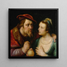 Les Amants inégaux - Cornelis Cornelisz Van Haarlem — indrammet kunstværk på væggen