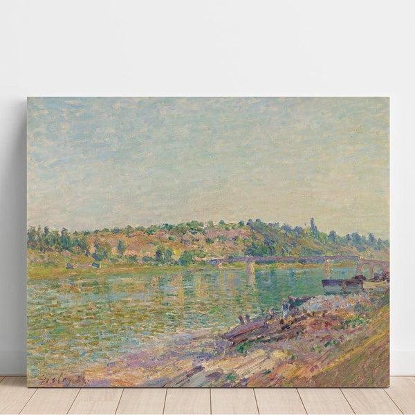 Reproduktion af maleriet Les Coteaux de La Celle-sous-Moret, Vues de Saint-Mammès - Alfred Sisley