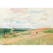 Reproduktion af maleriet Les Coteaux de Thierceville, Meules, Berger et Troupeau - Camille Pissarro