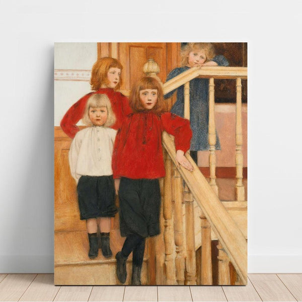 Reproduktion af maleriet af maleriet Børnene af hr. Neve - Fernand Khnopff