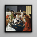 Les Joueurs de cartes - Efter Lucas van Leyden — indrammet kunstværk på væggen
