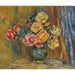 Reproduktion af maleriet "Les Roses au Rideau Bleu" - Pierre-Auguste Renoir