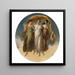 Les Trois Grâces - Alexandre Evariste Fragonard — indrammet kunstværk på væggen