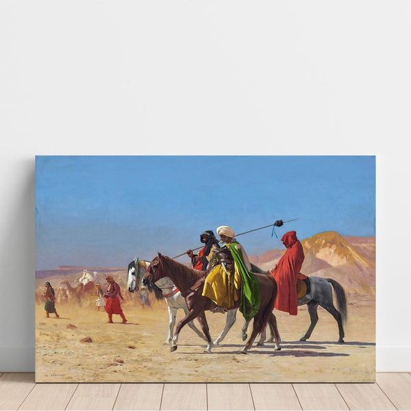 Reproduktion af maleriet "Les cavaliers traversent le désert" - Jean-Léon Gérôme