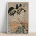 Reproduktion af maleriet Les courtisanes Kasugano og Utahama af Tamaya - Kitagawa Utamaro