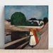 Reproduktion af maleriet "Pigerne på broen" - Edvard Munch