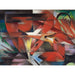 Reproduktion af maleriet De ræve - Franz Marc