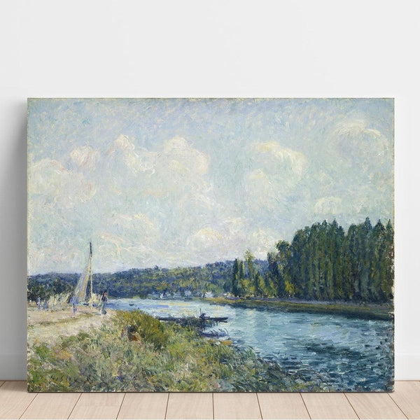 Reproduktion af maleriet Les rives de l'Oise - Alfred Sisley