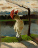 Dame à l'ombrelle au bord de la Loire - Lesser Ury — visning af kunstværket
