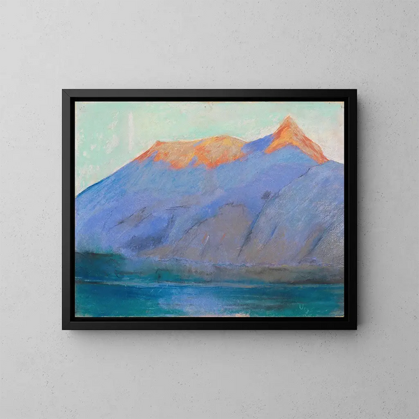 Lac de Garde med udsigt over Monte Baldo - Lesser Ury — indrammet kunstværk på væggen