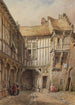 Cour de la maison ved nr. 29 Rue de la Tannerie Abbeville Somme Frankrig, kaldet fra kongeriget François I - Lewis John Wood — visning af kunstværket