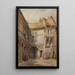 Cour de la maison ved nr. 29 Rue de la Tannerie Abbeville Somme Frankrig, kaldet fra kongeriget François I - Lewis John Wood — indrammet kunstværk på væggen