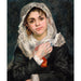 Reproduktion af maleriet Lise i en hvid sjal - Pierre-Auguste Renoir