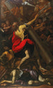 Samson, der ødelægger templet - Lombarde-skolen — visning af kunstværket