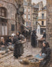 Le marché aux poissons St Malo - Léon Augustin Lhermitte — visning af kunstværket