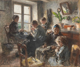 Les couturières - Léon Augustin Lhermitte — visning af kunstværket