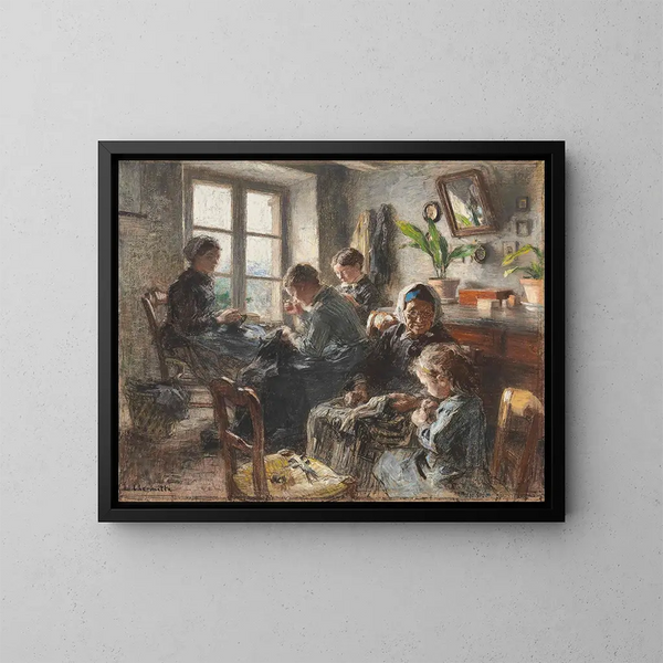 Les couturières - Léon Augustin Lhermitte — indrammet kunstværk på væggen