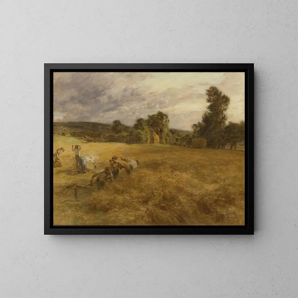 L'orage en moisson - Léon Augustin Lhermitte — indrammet kunstværk på væggen