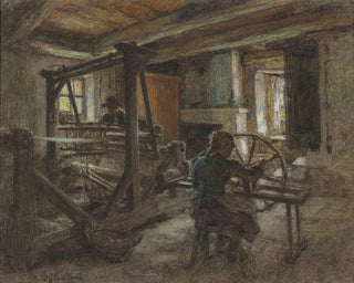 Lon Augustin Lhermitte - The Weavers Cottage.webp