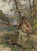 La jeune mère - Léon Augustin Lhermitte — visning af kunstværket