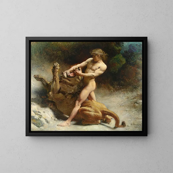 La jeunesse de Samson - Léon Bonnat — indrammet kunstværk på væggen