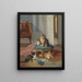 La famille des chats - Léon Huber — indrammet kunstværk på væggen