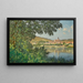 Vue de Vétheuil, bord de rivière - Léon Joubert — indrammet kunstværk på væggen