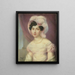 Portrait af Maria S. J. A. de Stephanis - Léon Lhermitte — indrammet kunstværk på væggen