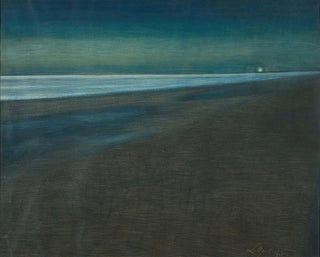 Vue de la plage la nuit - Léon Spilliaert — visning af kunstværket