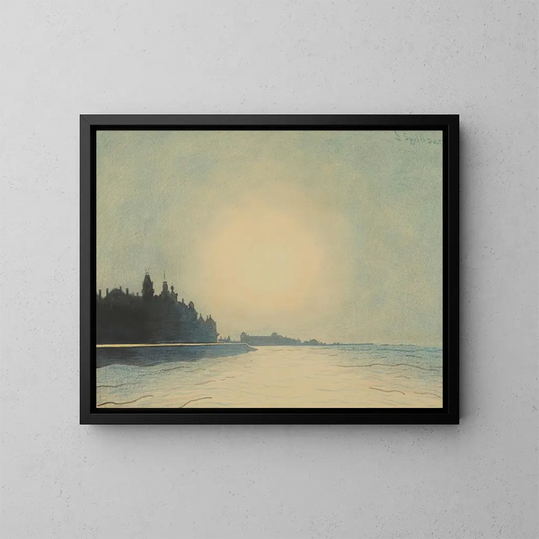 La digue à Ostende vue depuis le môle - Léon Spilliaert — indrammet kunstværk på væggen