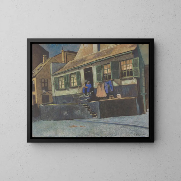 La maison appelée Le Pulpit à Ostende - Léon Spilliaert — indrammet kunstværk på væggen