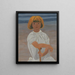 en ung pige på stranden - Léon Spilliaert — indrammet kunstværk på væggen