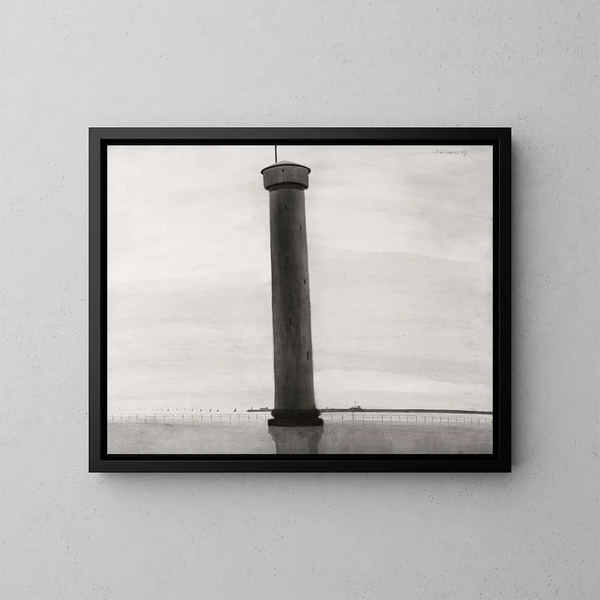 Le phare aux signaux - Léon Spilliaert — indrammet kunstværk på væggen
