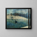 Le parc Léopold d'Ostende med dammen og Trinkhall under sneen - Léon Spilliaert — indrammet kunstværk på væggen
