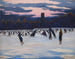 Les Patineurs au parc Marie-Henriette à Ostende - Léon Spilliaert — visning af kunstværket