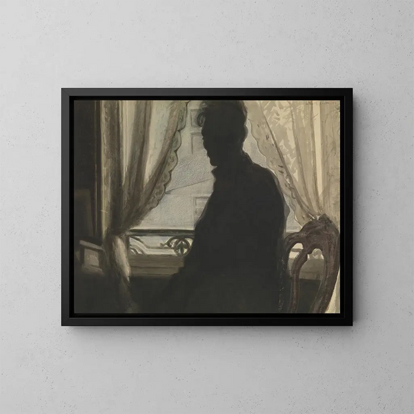Silhouette du peintre - Léon Spilliaert — indrammet kunstværk på væggen