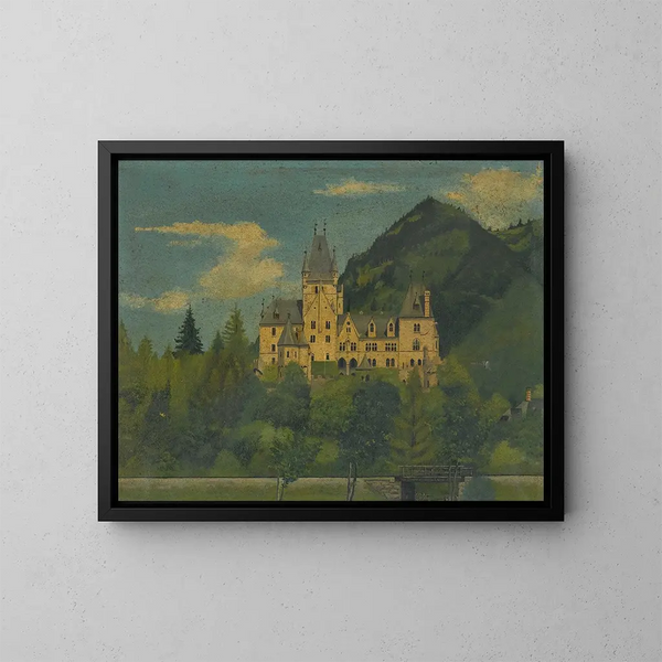 Château de Fischhorn nær Zell am See - Lorenz Duregger — indrammet kunstværk på væggen