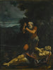 Saint Antoine abbé, der begraver Saint Paul den Eremit - Lorenzo Garbieri — visning af kunstværket