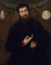 Portrait af en mand med symbolske allegorier - Lorenzo Lotto — visning af kunstværket