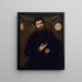 Portrait af en mand med symbolske allegorier - Lorenzo Lotto — indrammet kunstværk på væggen
