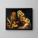 maleriet Jomfruen og barnet med de hellige Zakarias og Johannes Døberen - Lorenzo Lotto — indrammet kunstværk på væggen